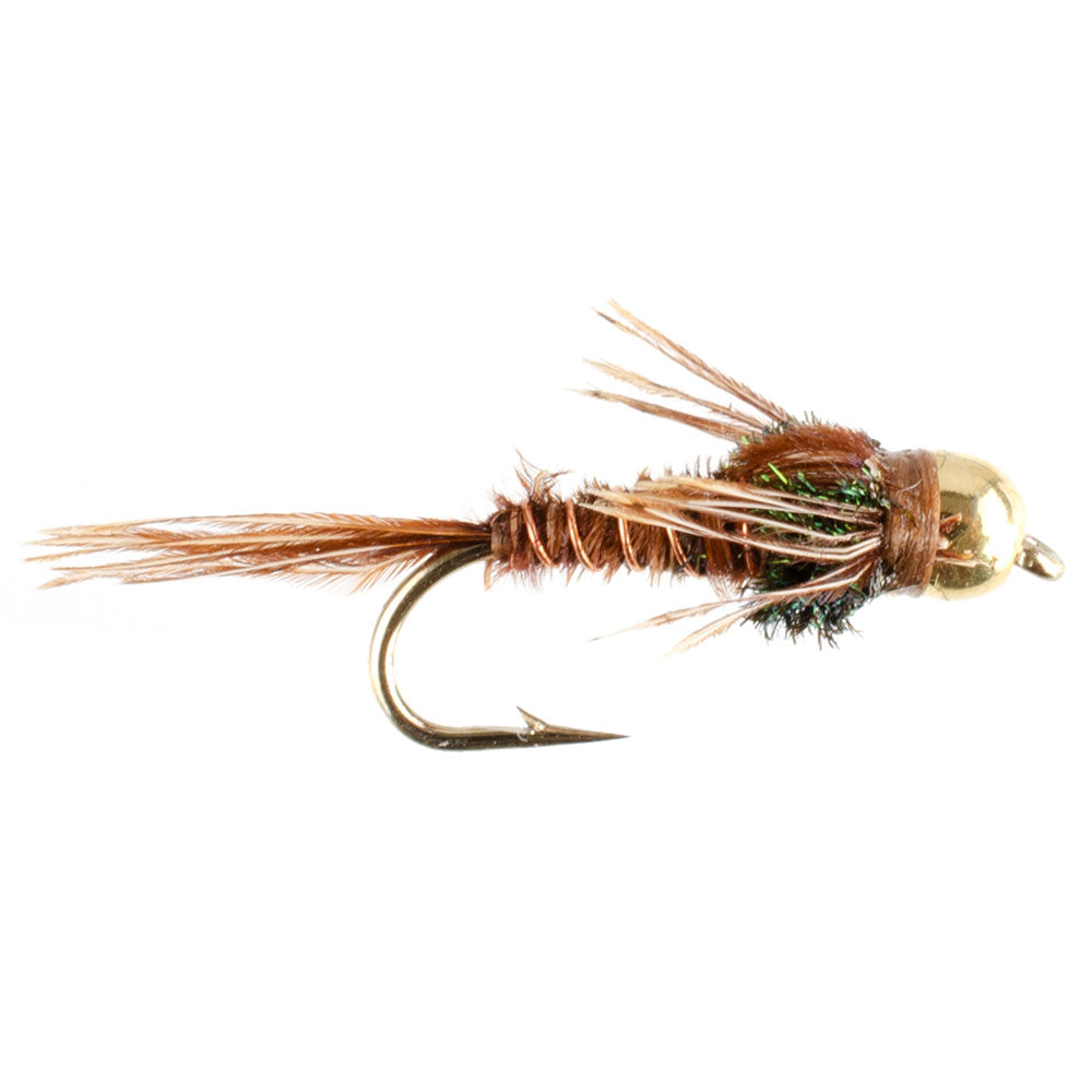 Bead Head Pheasant Tail Nymph 1 Dozen Fly Fishing Flies  Size 12