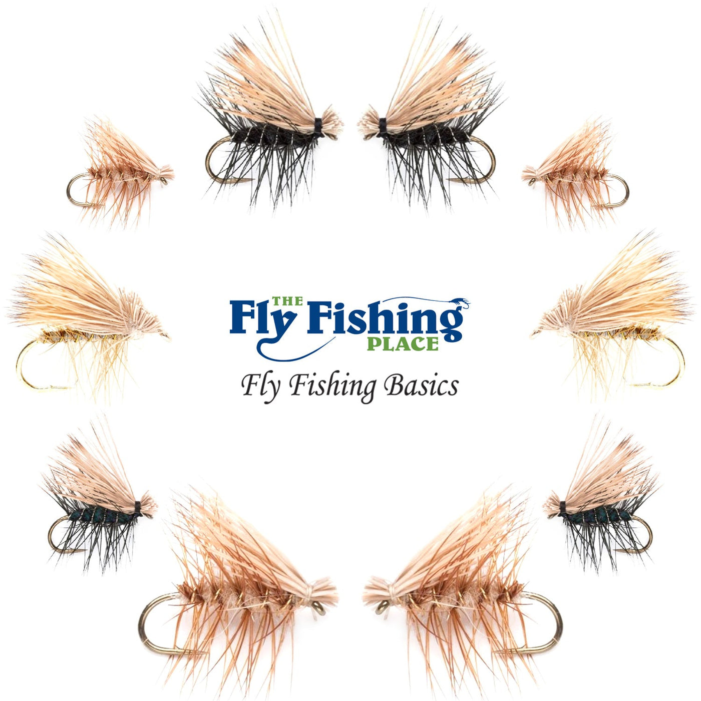 Basics Collection - Elk Hair Caddis Dry Fly Assortment - 10 Dry Fishin –  Wasatch Tenkara Rods