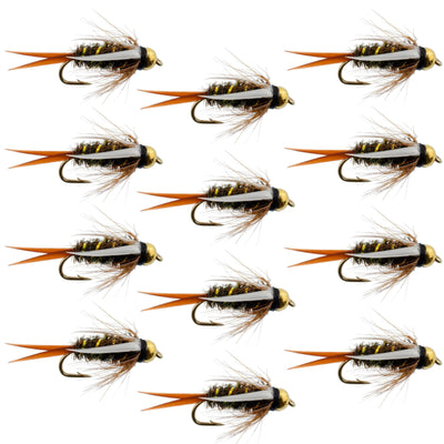 Bead Head Prince Nymph Fly Fishing Flies - 1 Dozen Flies Hook Size 16