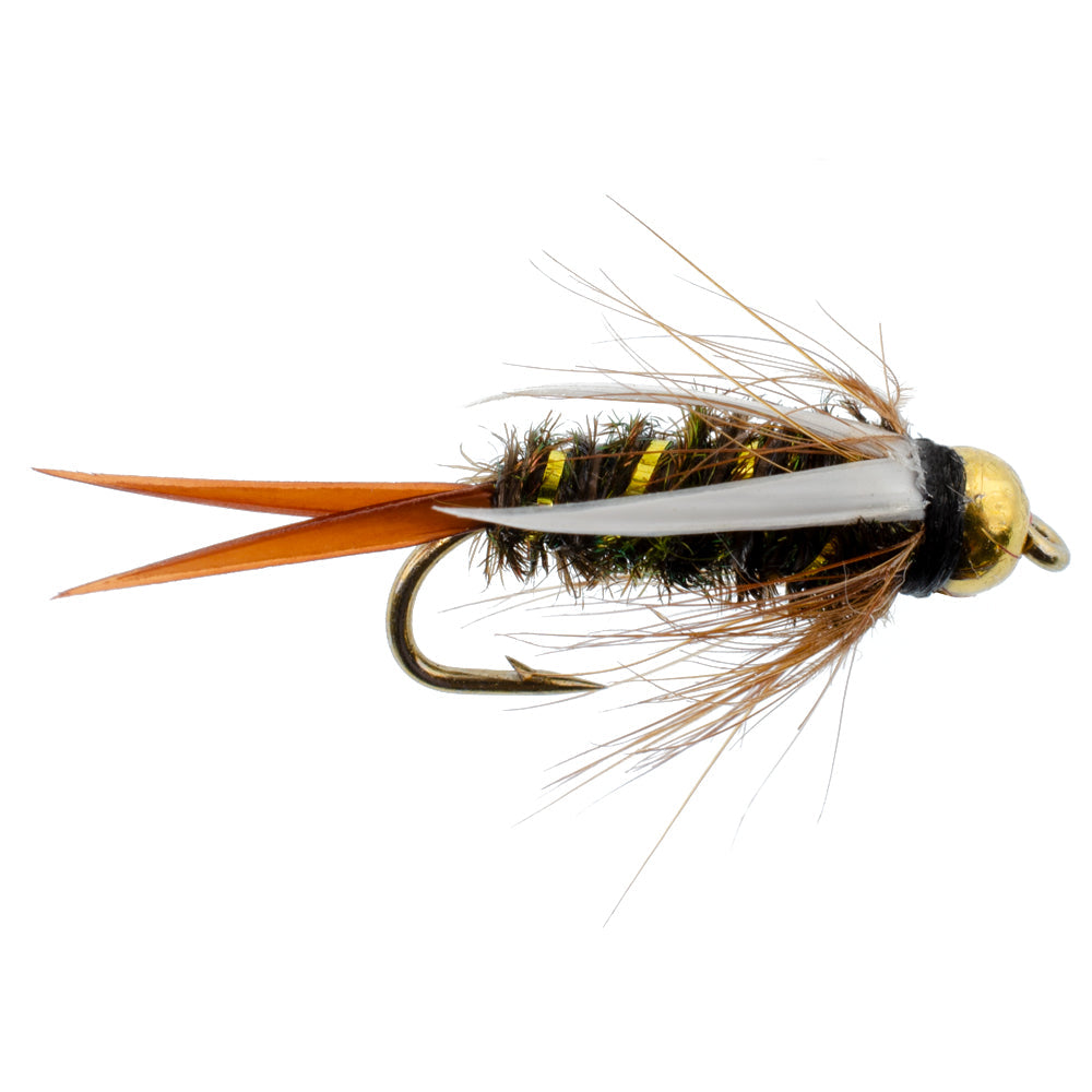 Bead Head Prince Nymph Fly Fishing Flies - 1 Dozen Flies Hook Size 16