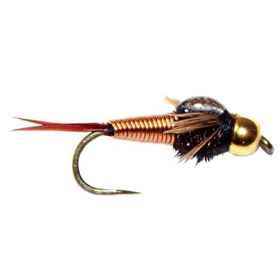 3 Pack Barbless Bead Head Copper John Nymph Fly Fishing Flies -  Hook Size 10