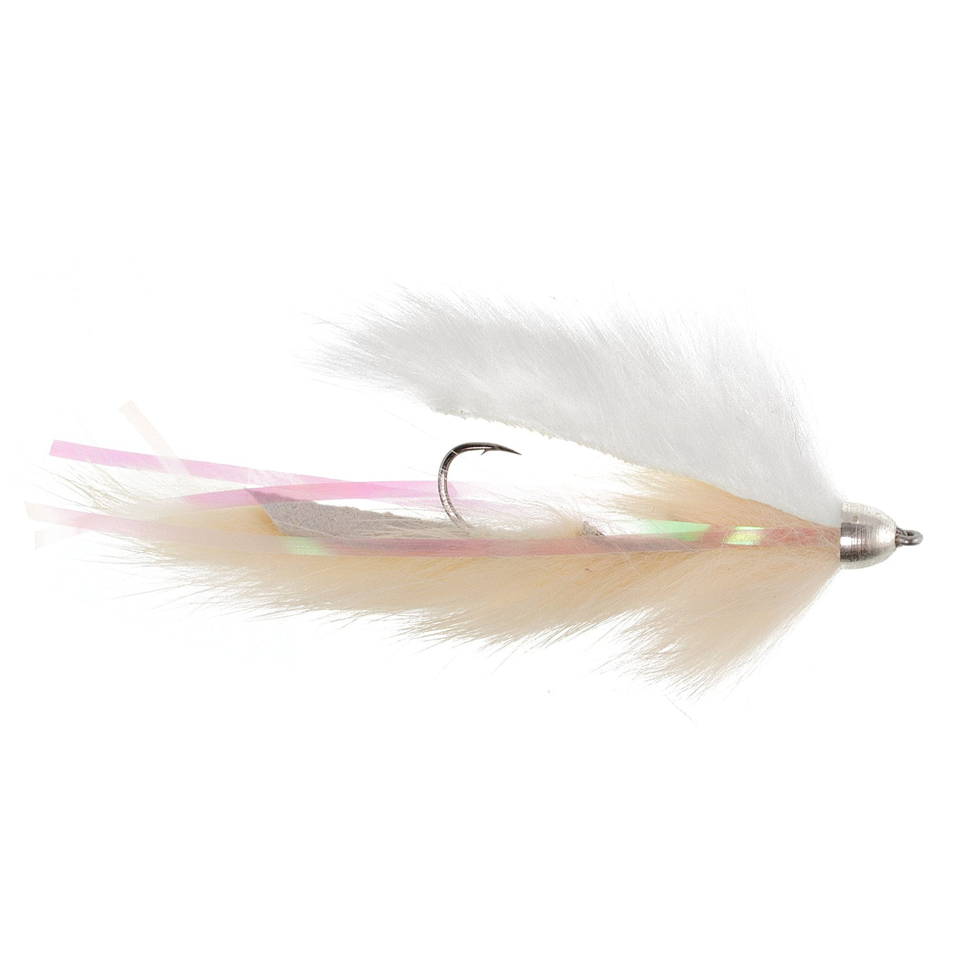 Dolly Llama Stinger Streamer Flies - 3 Flesh and Cream Steelhead Trout Alaska Fly Fishing Flies - Hook Size 4