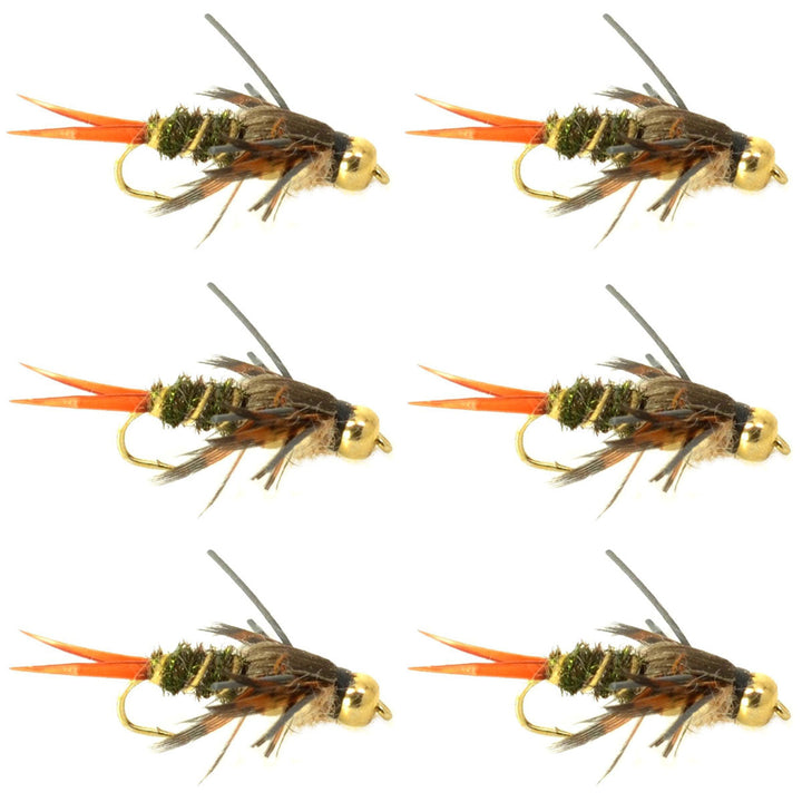 Double Bead Twenty Incher Nymph Fly Fishing Flies - 6 Flies Hook Size 12