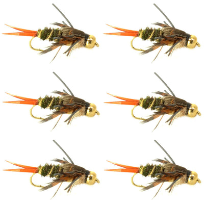 Double Bead Twenty Incher Nymph Fly Fishing Flies - 6 Flies Hook Size 12