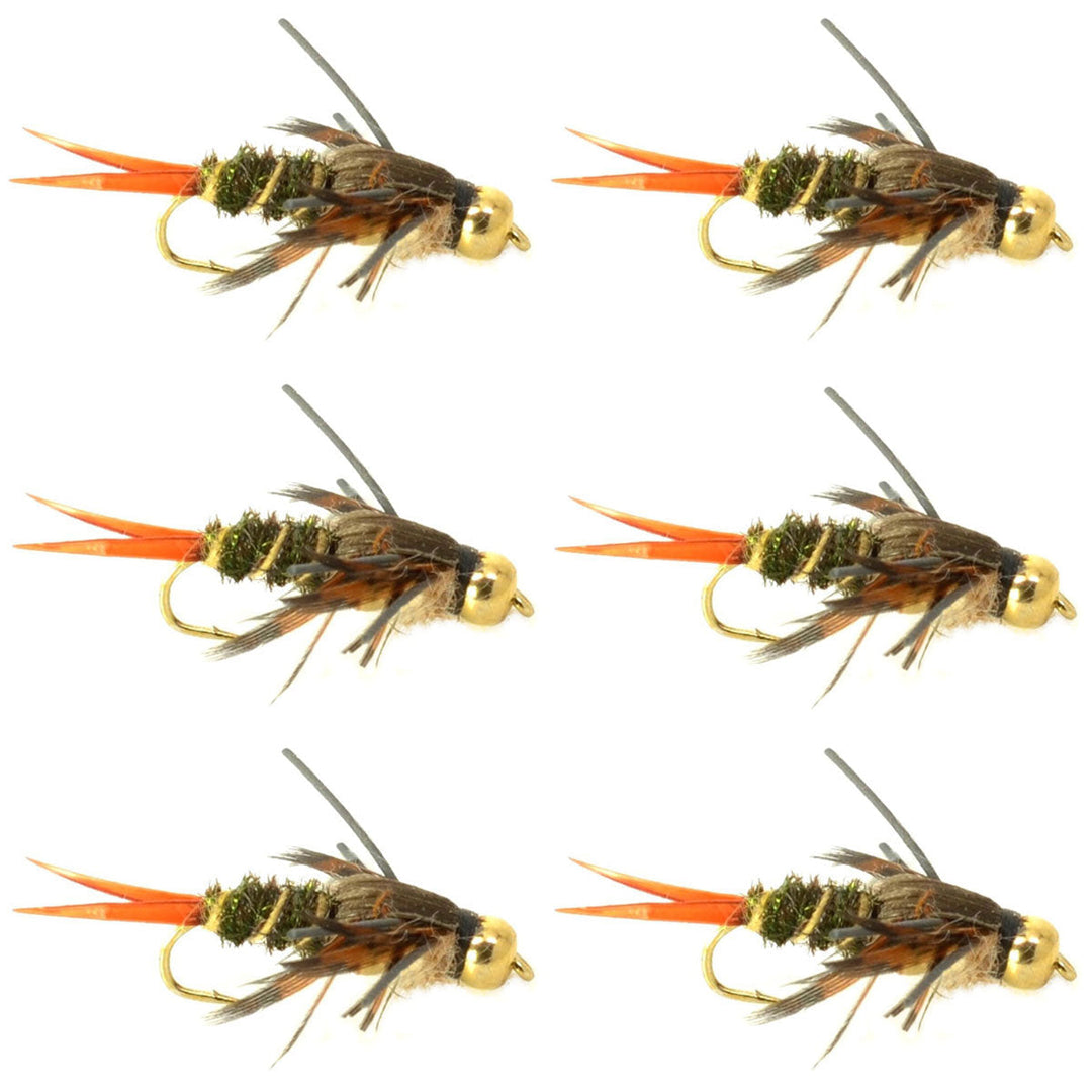 Double Bead Twenty Incher Nymph Fly Fishing Flies - 6 Flies Hook Size 10