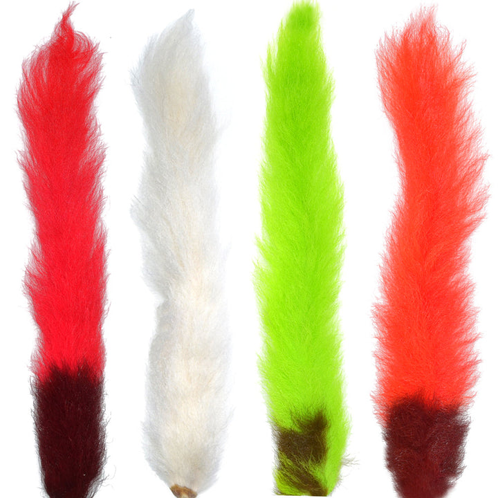 Select Grade Calf Tails - Kiptails - Master Pack - 4 Fluorescent Colors - White Fire Orange Chartreuse Red