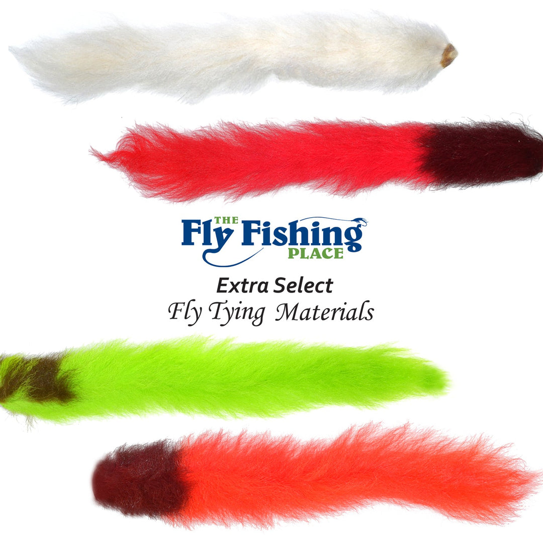 Select Grade Calf Tails - Kiptails - Master Pack - 4 Fluorescent Colors - White Fire Orange Chartreuse Red