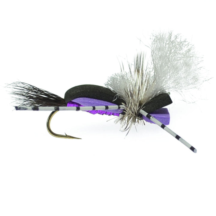 Hippie Stomper Size 10 Sampler - 4 Flies Foam Body Grasshopper Dry Fly