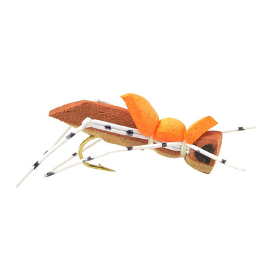 Morrish Hopper Foam Body Grasshopper Assortment Dry Fly - 8 Flies - 4 Colors - Hook Size 10 - Hopper Dropper