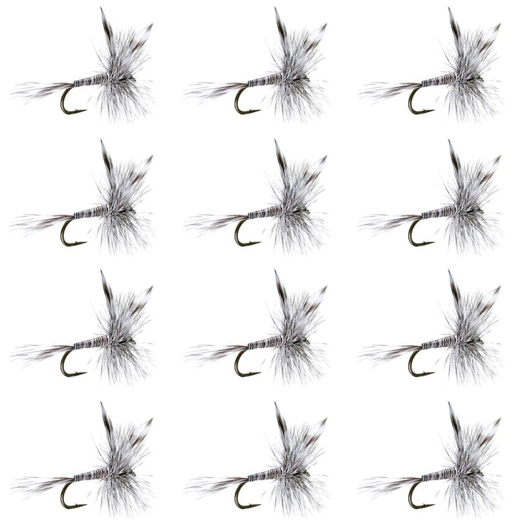 Mosquito Classic Trout Dry Fly Fishing Flies - 1 Dozen Size 12