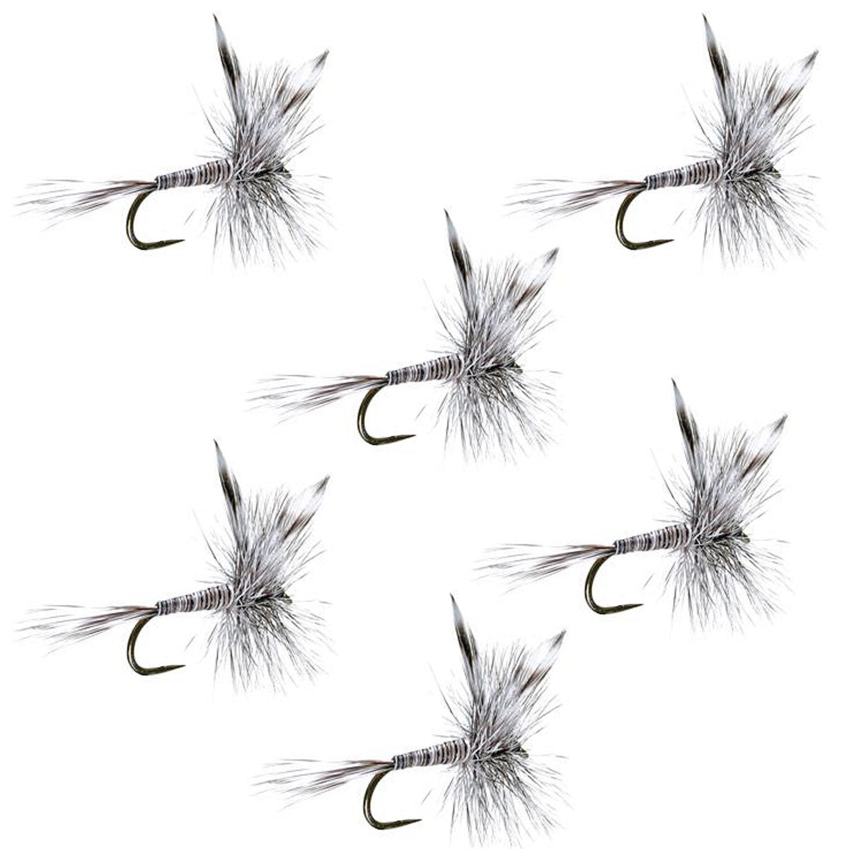 Barbless Mosquito Classic Trout Dry Fly Fishing  6 Flies - Hook Size 12