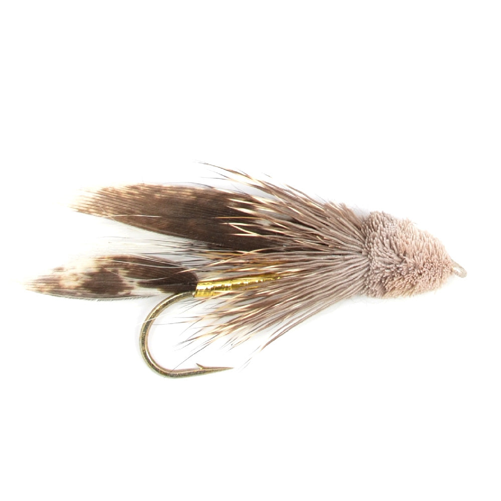 3 Pack Muddler Minnow Trout and Bass Streamer Fly - Hook Size 4