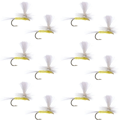 Pale Morning Dun Parachute PMD Classic Dry Fly - 1 Dozen Flies Hook Size 18