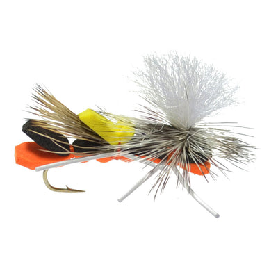 Basics Collection - Parachute Chernobyl Ant Foam Dry Fly Assortment - 10 Dry Fishing Grasshopper Dropper Flies - 5 Patterns - Hook Size 10