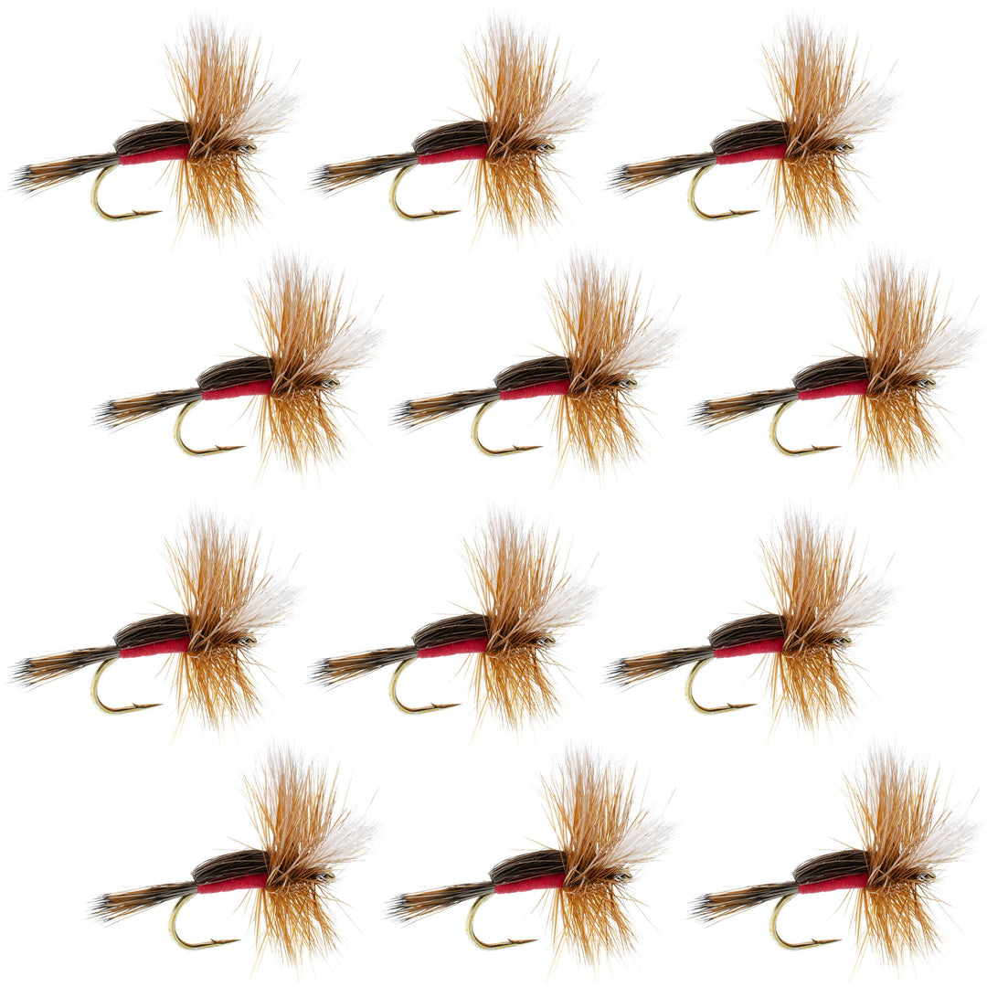 Royal Humpy Classic Hair Wing Dry Fly - 1 Dozen Flies Hook Size 8