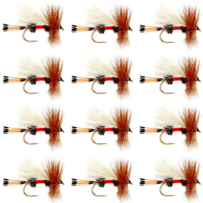 Royal Trude Classic Hair Wing Dry Fly - 1 Dozen Flies Hook Size 14