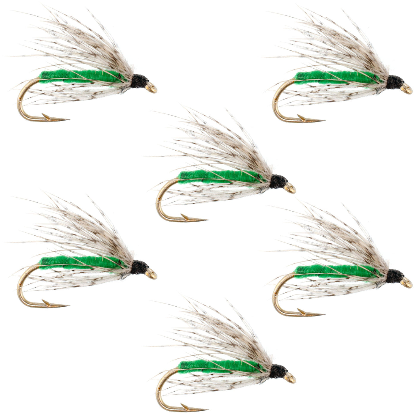 Soft Hackle Partridge and Green Fly Fishing Wet Flies - 6 Flies Hook S –  Wasatch Tenkara Rods
