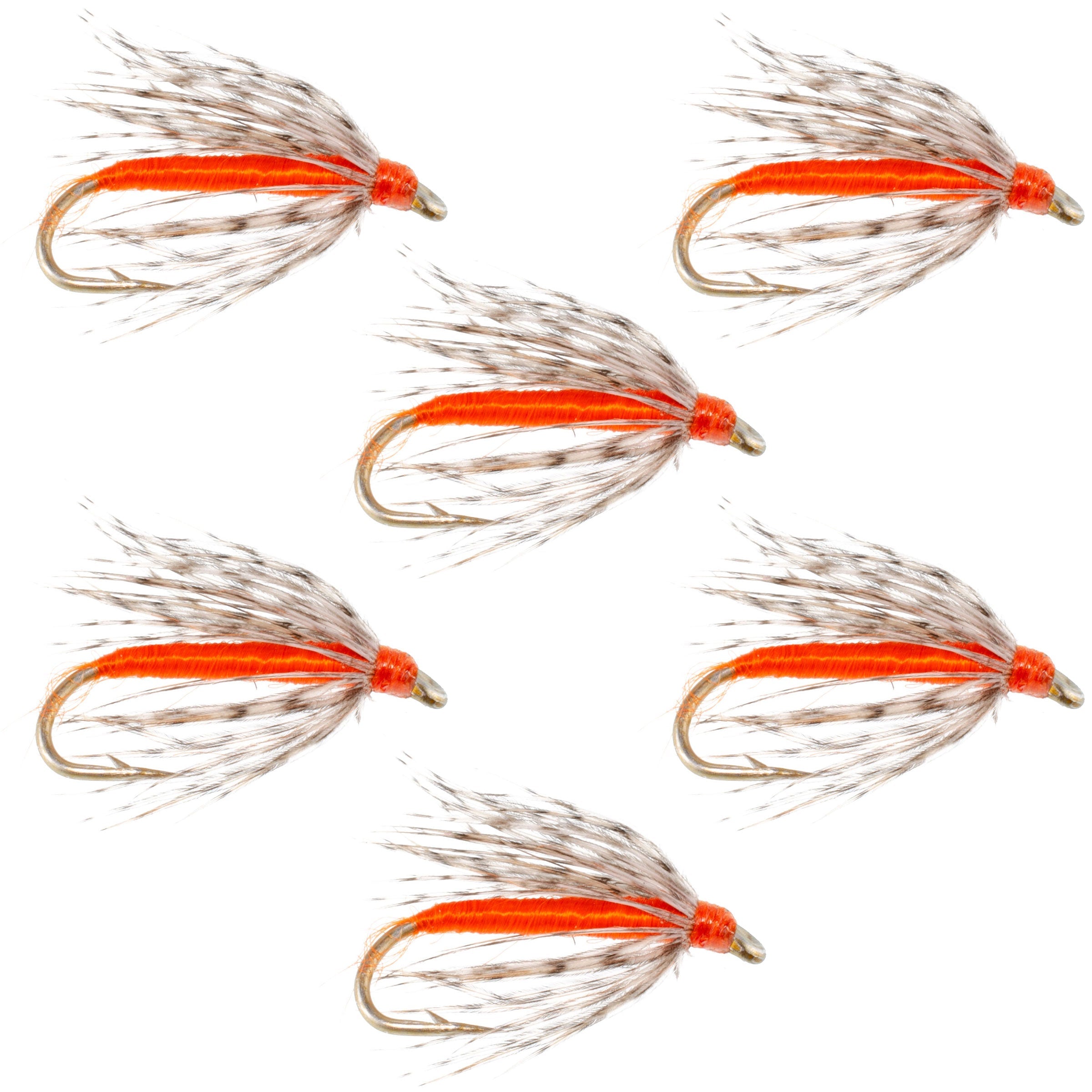 Soft Hackle Partridge and Orange Fly Fishing Wet Flies - 6 Flies Hook ...