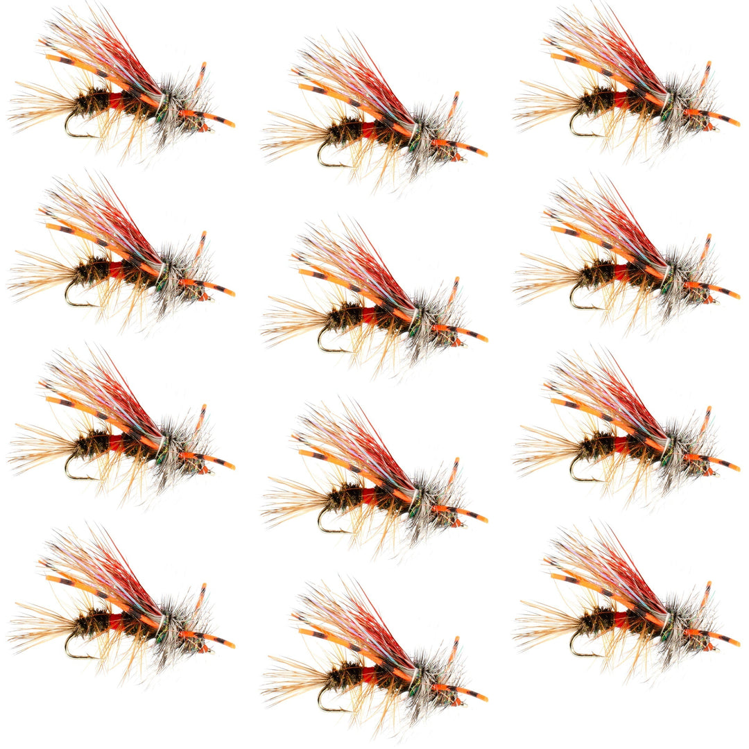 Kaufmann's Royal Crystal Stimulator Rubber Legs Dry Fly - 1 Dozen Flies Hook Size 10