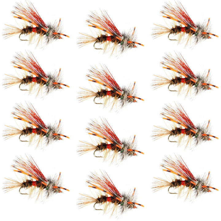 Kaufmann's Royal Crystal Stimulator Rubber Legs Dry Fly - 1 Dozen Flies Hook Size 10