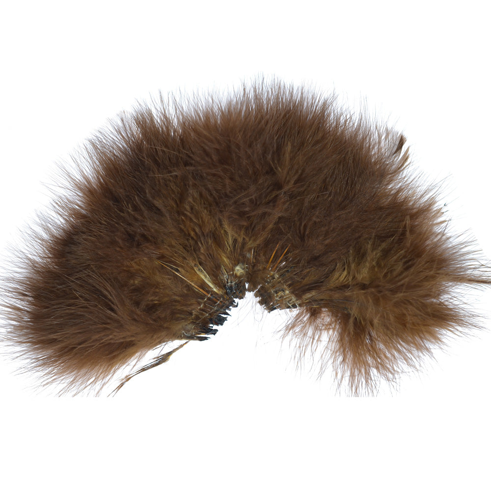 Select Strung Long Spey Marabou Master Pack - 4 Colors - White Dark Brown Sculpin Olive Black