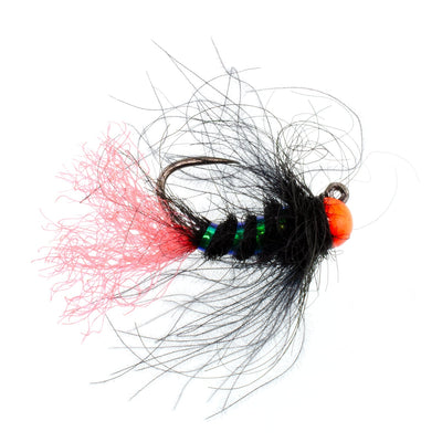 Tungsten Hot Bead Jig Tactical Blow Torch Czech Nymph Euro Nymphing Fly - 6 Flies Size 16