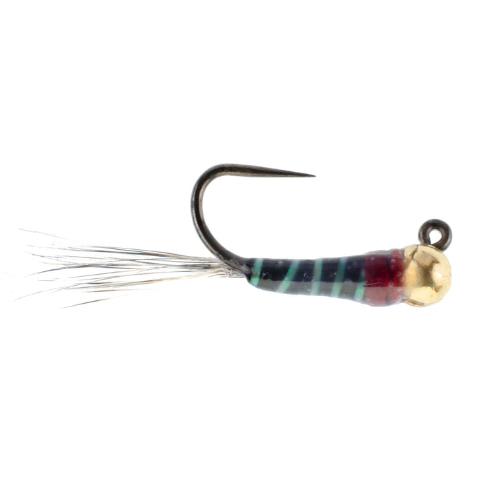 Tungsten Bead Black Perdigon Tactical Jig Czech Euro Nymph Spanish Nymphing Fly - 1 Dozen Flies Size 16