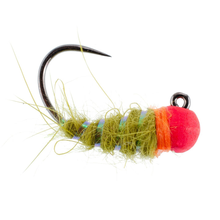 Tungsten Hot Bead Walt's Worm Jig Tactical Czech Nymph Euro Nymphing Fly - 6 Flies Hook Size 16