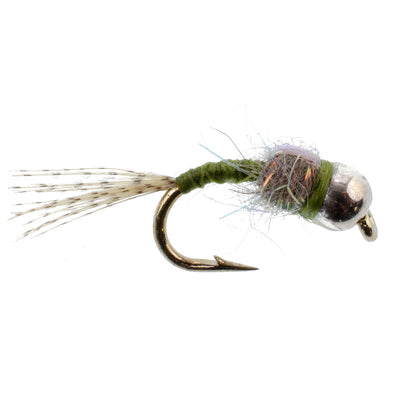 Basics Collection - Essential Bead Head Midge Nymph Assortment - 10 Wet Flies - 5 Patterns - Hook Sizes 14, 16, 18