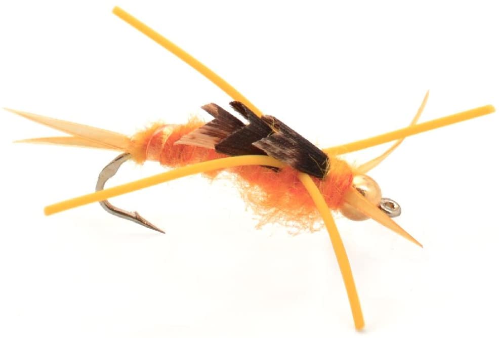 3 Pack Gold Bead Kaufmann's Golden Stone Fly with Rubber Legs - Stonefly Wet Fly - Hook Size 6