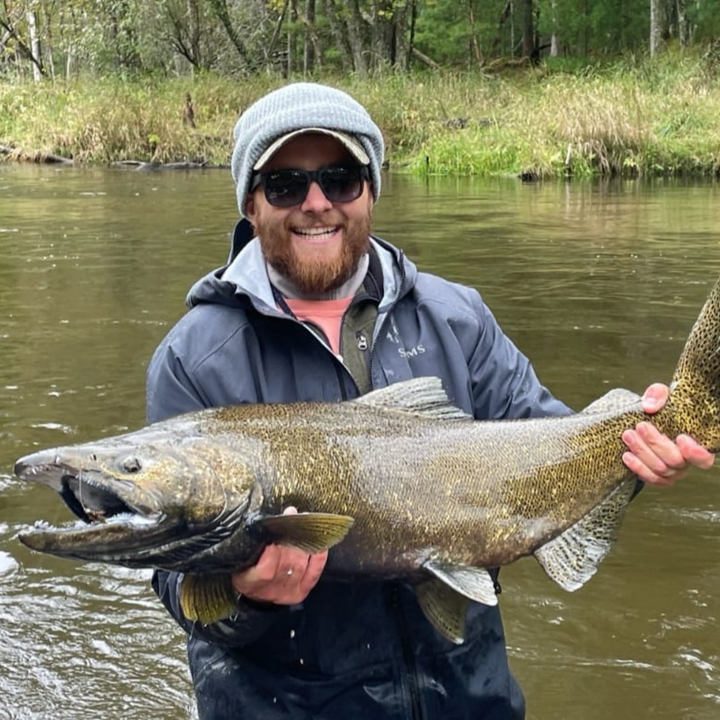 This was a big salmon that was caught on the Wasatch Tenkara Rods RodZilla. 